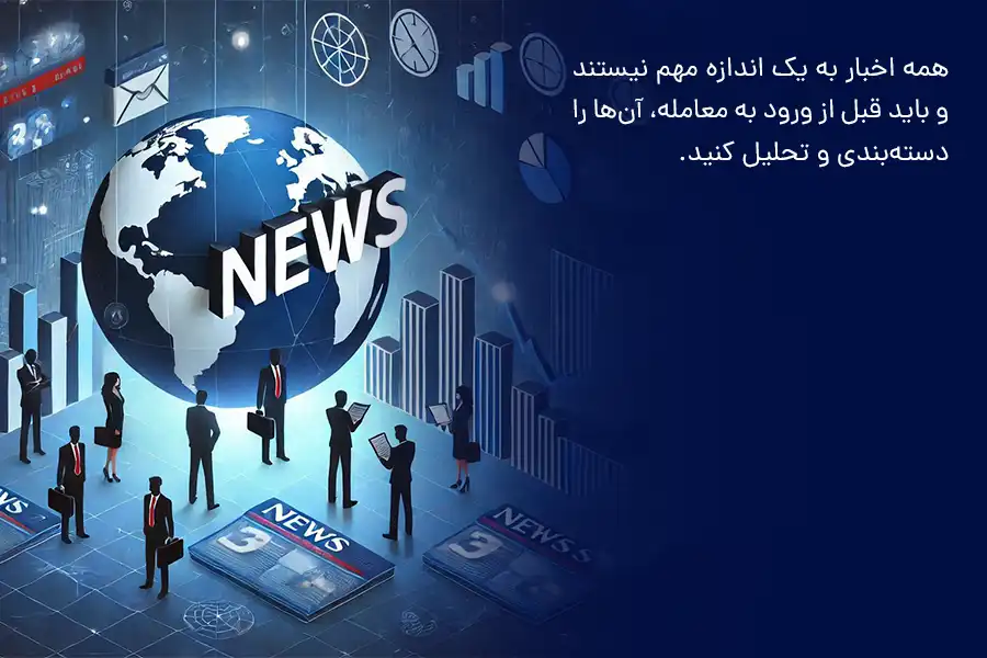 همه اخبار به یک اندازه مهم نیستند و باید قبل از ورود به معامله، آن‌ها را دسته‌بندی و تحلیل کنید.
