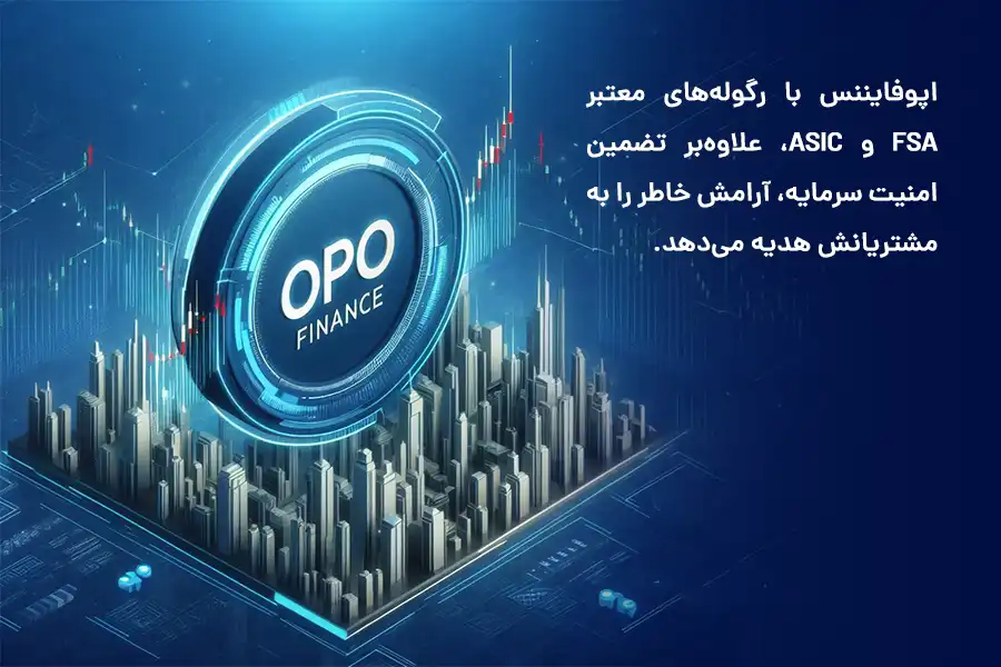 اپوفایننس با رگولههای معتبر FSA و ASIC، علاوهبر تضمین امنیت سرمایه، آرامش خاطر را به مشتریانش هدیه میدهد.