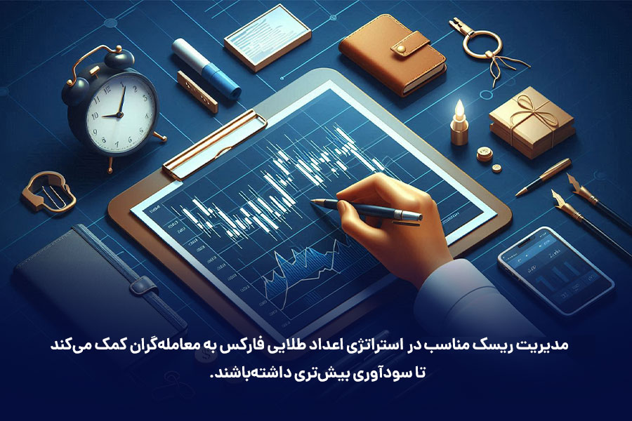 مدیریت ریسک مناسب در استراتژی اعداد طلایی فارکس به معامله‌گران کمک می‌کند تا سودآوری بیش‌تری داشته‌باشند.