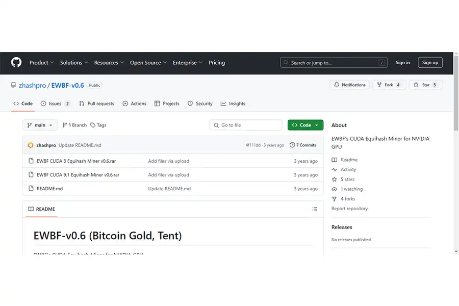 EWBF's CUDA Zcash Miner به‌دلیل پشتیبانی از انواع مختلف کارت‌های گرافیک و همچنین بهینه‌سازی‌های مداوم که در نسخه‌های به‌روزرسانی شده ارائه می‌شود، انتخابی ایده‌آل است. 