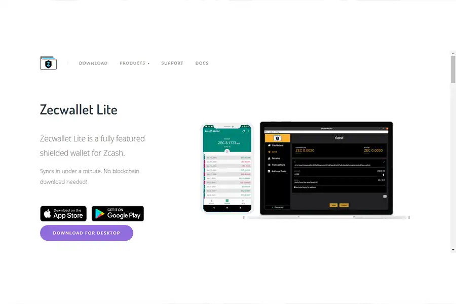 کیف پول‌های نرم‌افزاری مانند ZecWallet و کیف پول‌های سخت‌افزاری مانند Ledger Nano S گزینه‌های خوبی برای ماین ارز زی کش هستند.