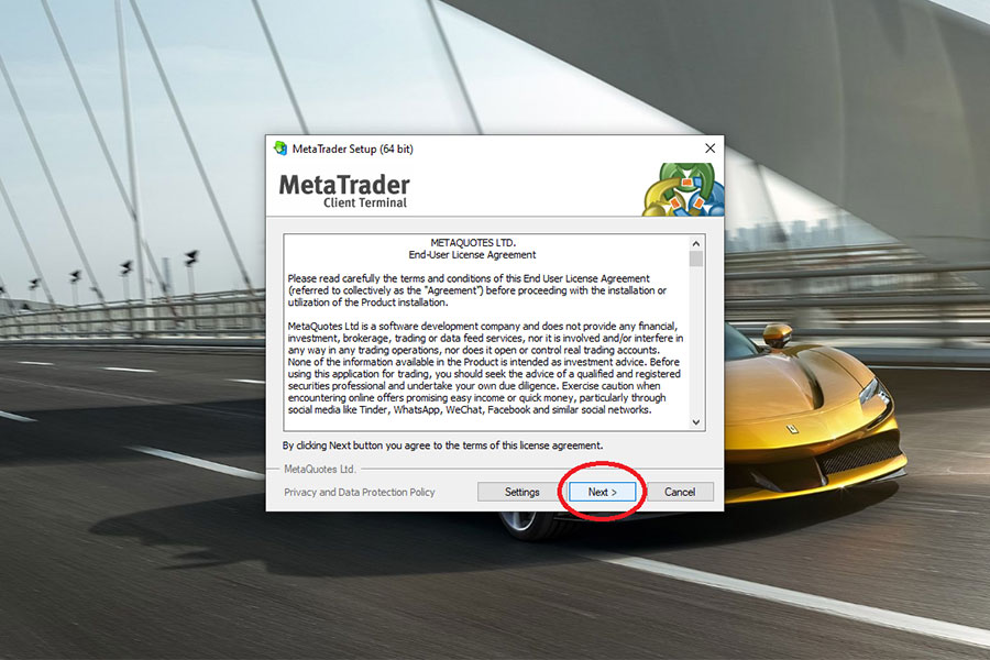 اجرای فایل نصب و طی‌کردن مراحل Setup